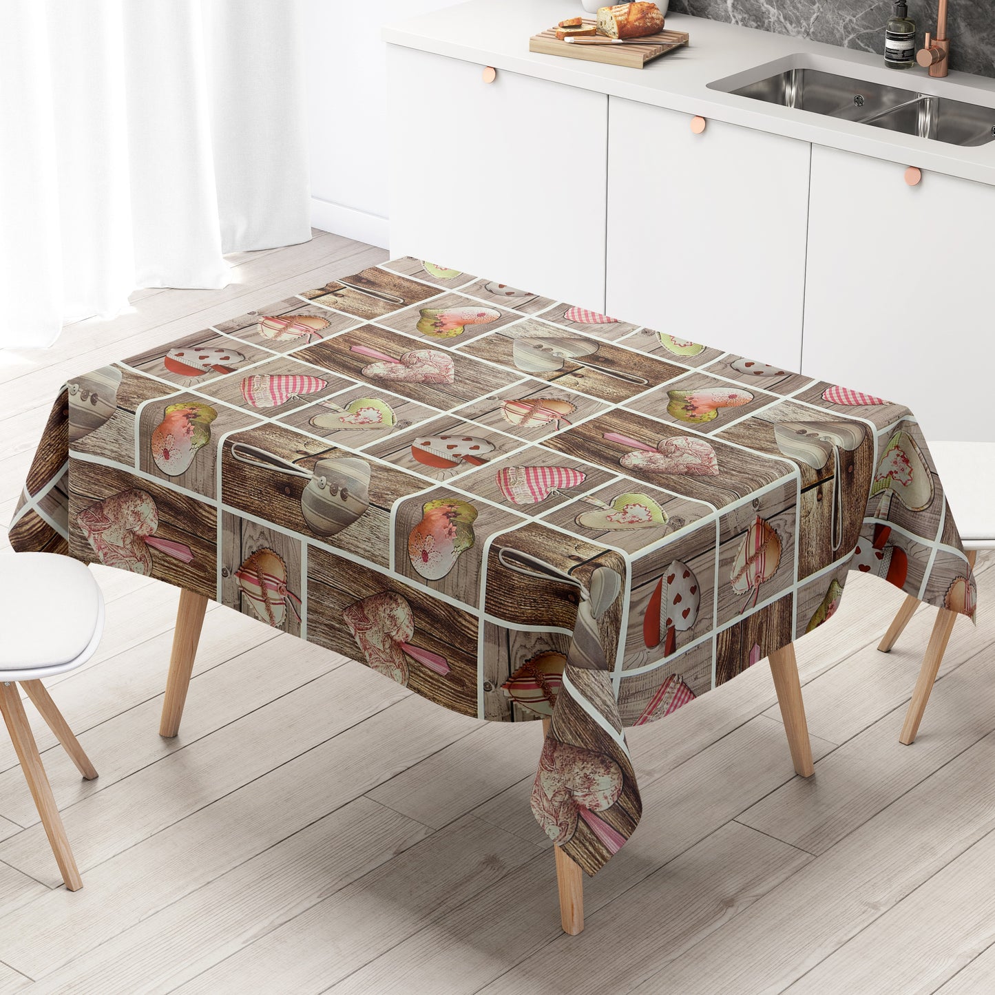 Wachstuch Tischdecke Holzdielen