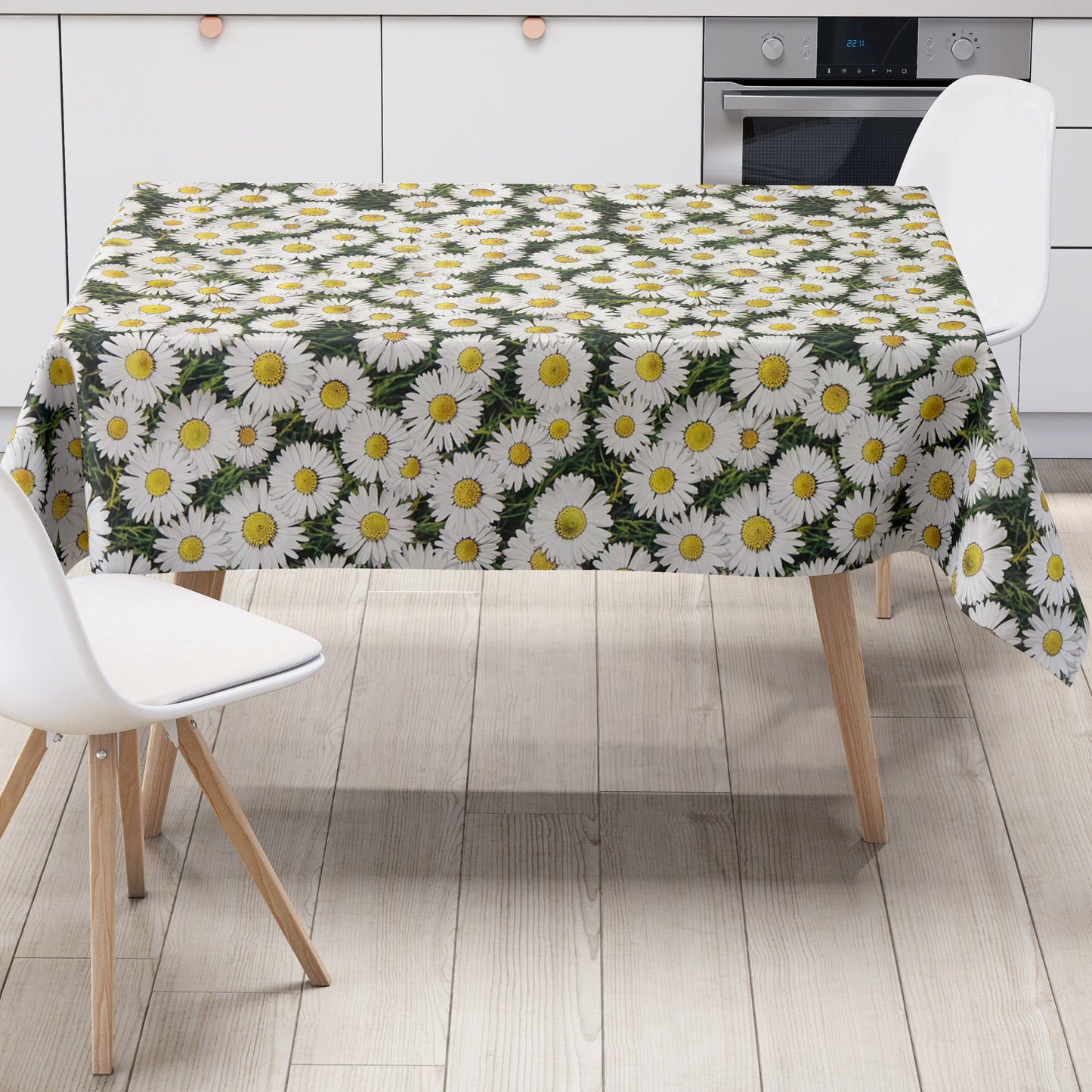 Wachstuch Tischdecke Margerite Blumenwiese