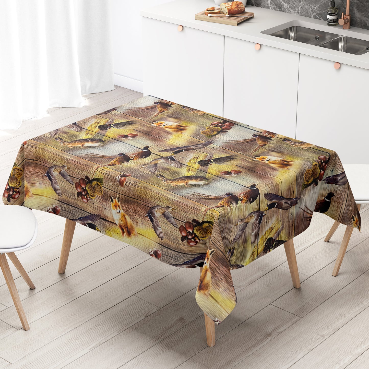 Wachstuch Tischdecke Jagdmotiv