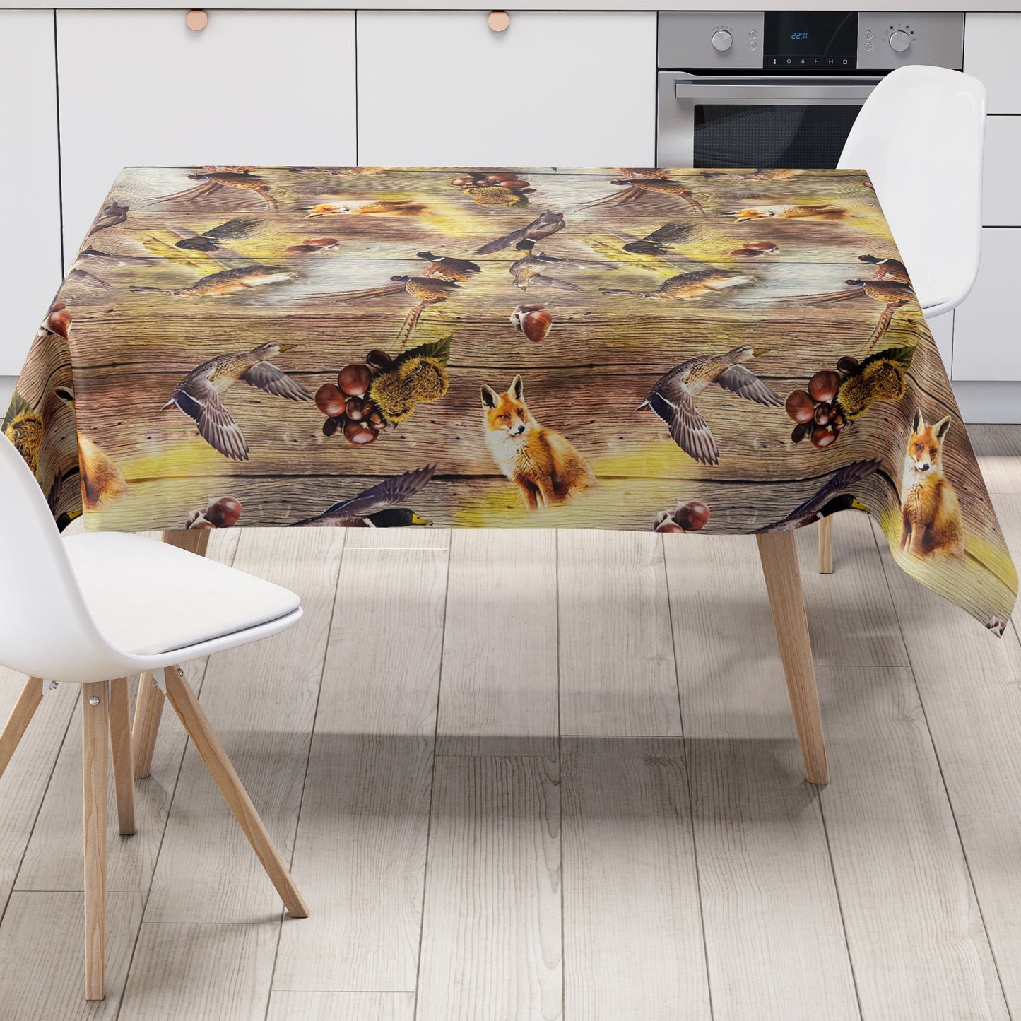 Wachstuch Tischdecke Jagdmotiv