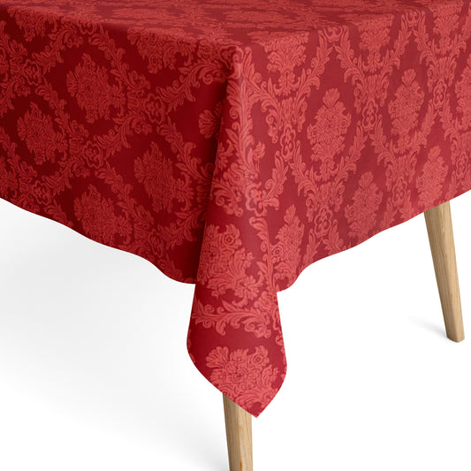 Baumwoll Tischdecke Ornamente rot