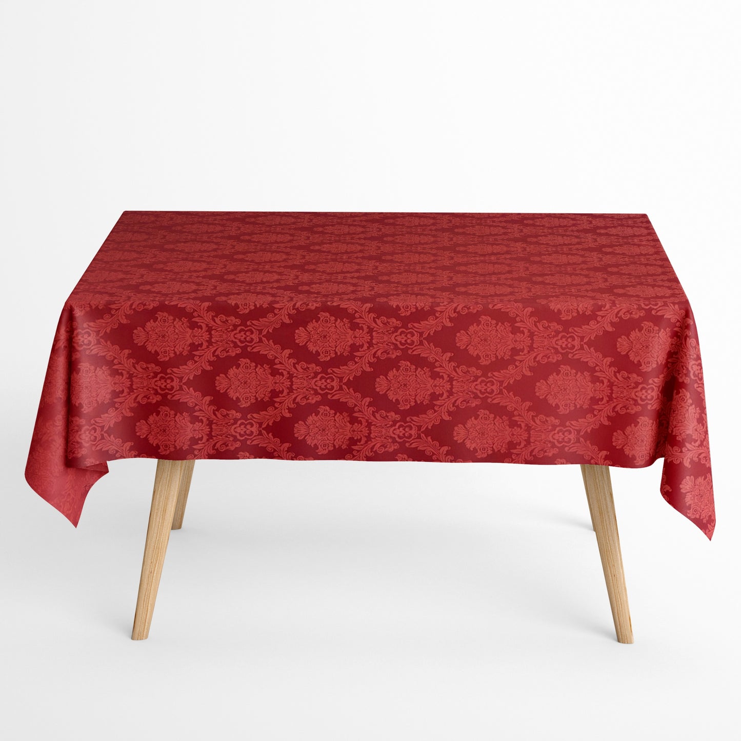 Baumwoll Tischdecke Ornamente rot