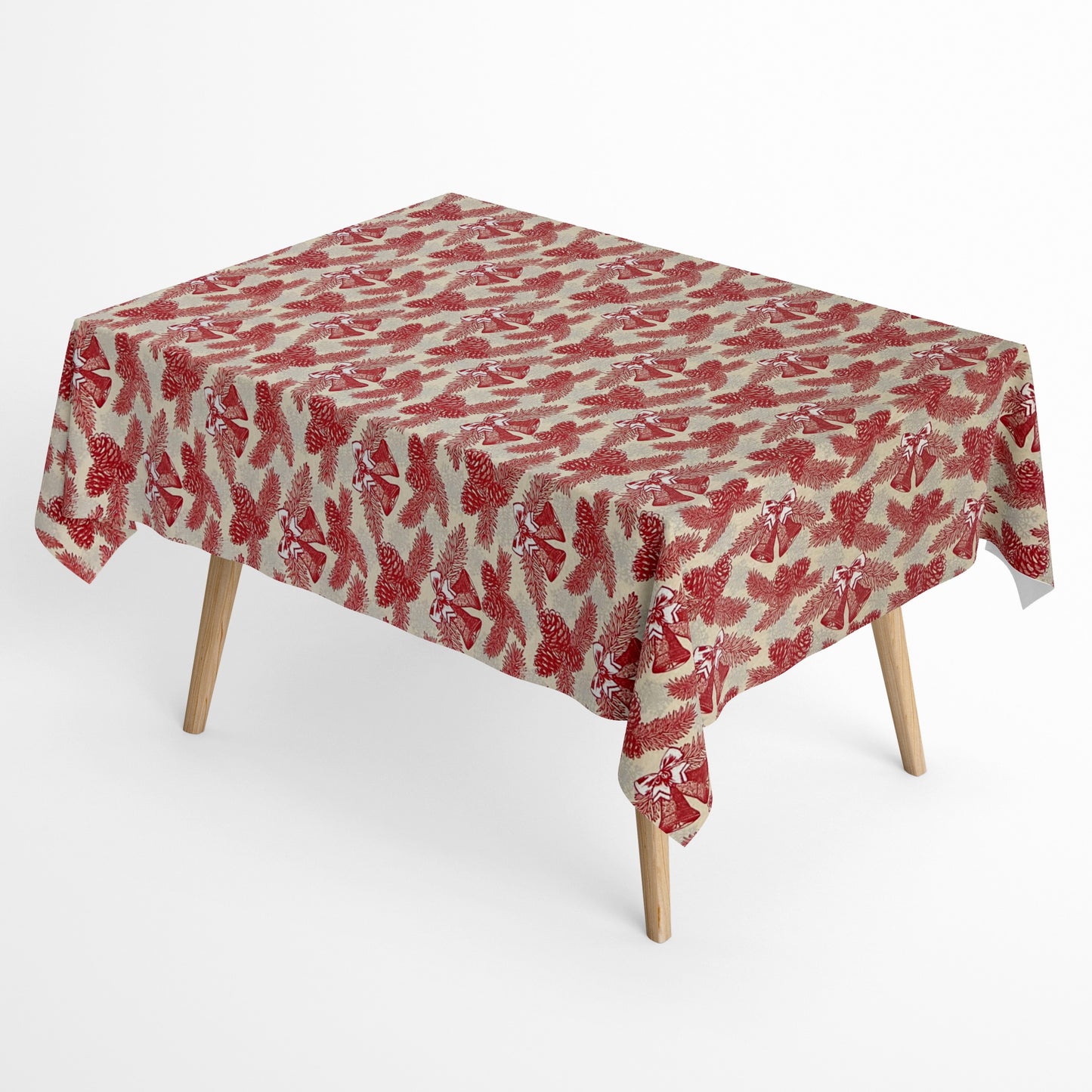 Baumwolltischdecke Weihnachten Advent DIRNA C-198 Tannenzweige Glocken eckig rund oval