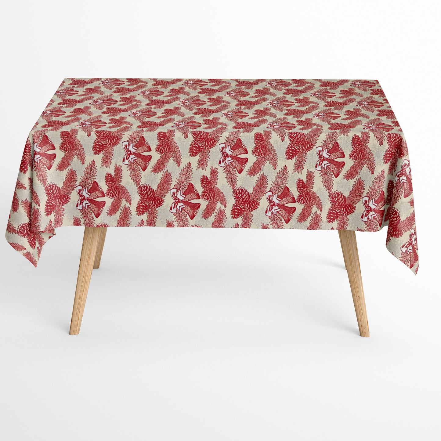 Baumwolltischdecke Weihnachten Advent DIRNA C-198 Tannenzweige Glocken eckig rund oval