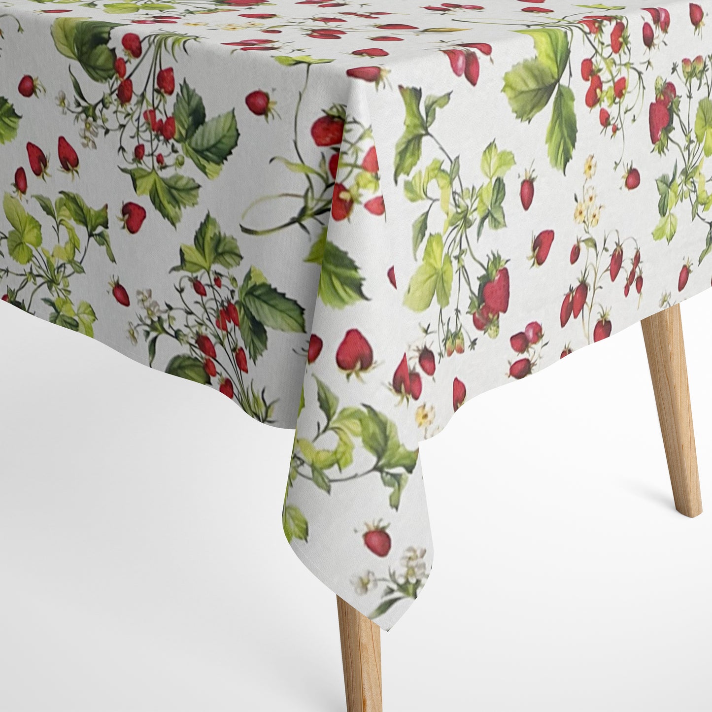 textile Tischdecke Erdbeeren