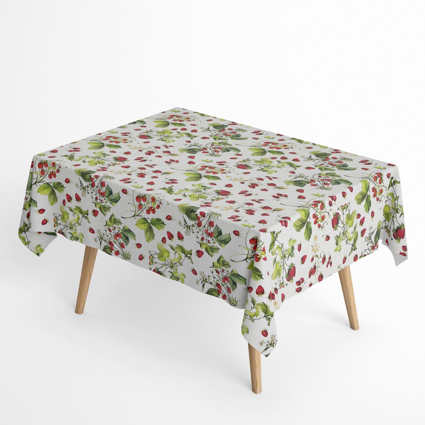 textile Tischdecke Erdbeeren