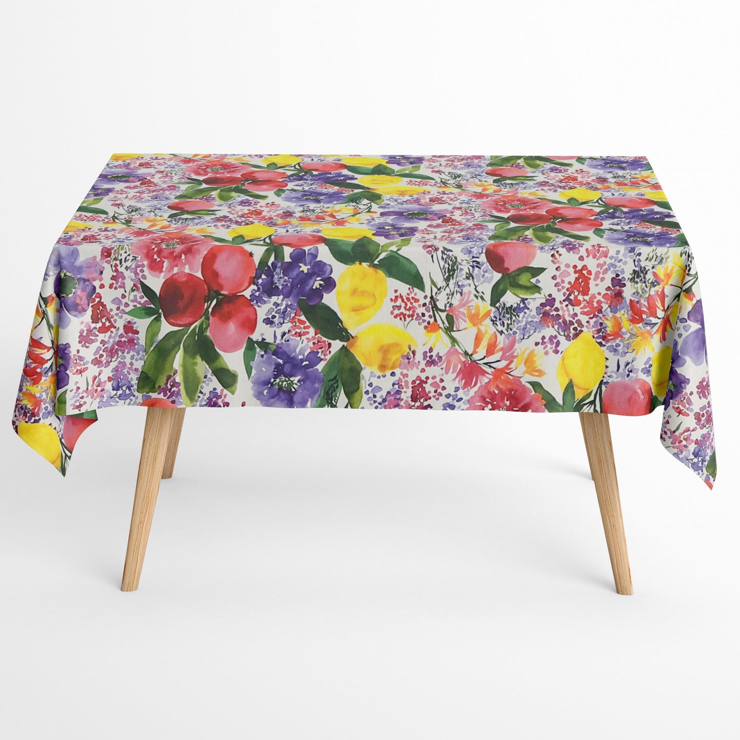 textile Tischdecke Obst Blumen