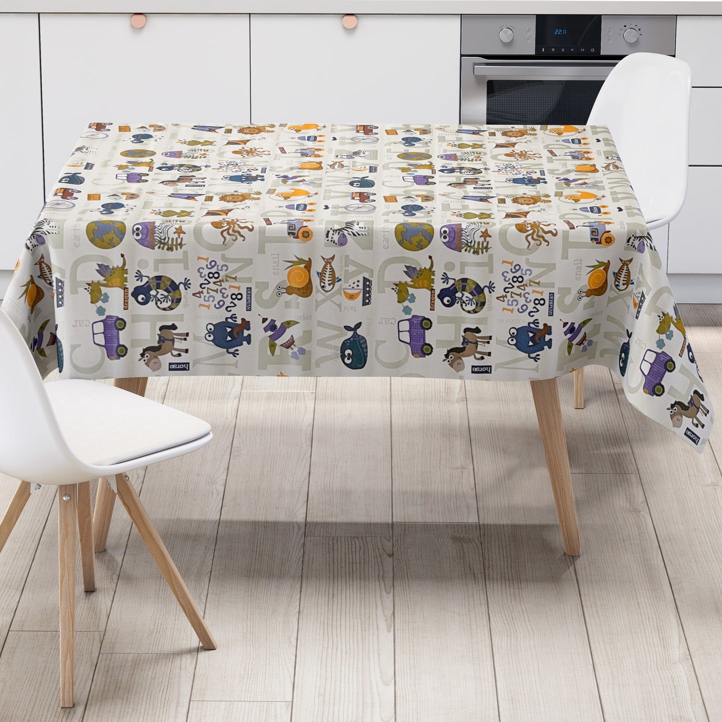 Wachstuch Tischdecke Zahlen