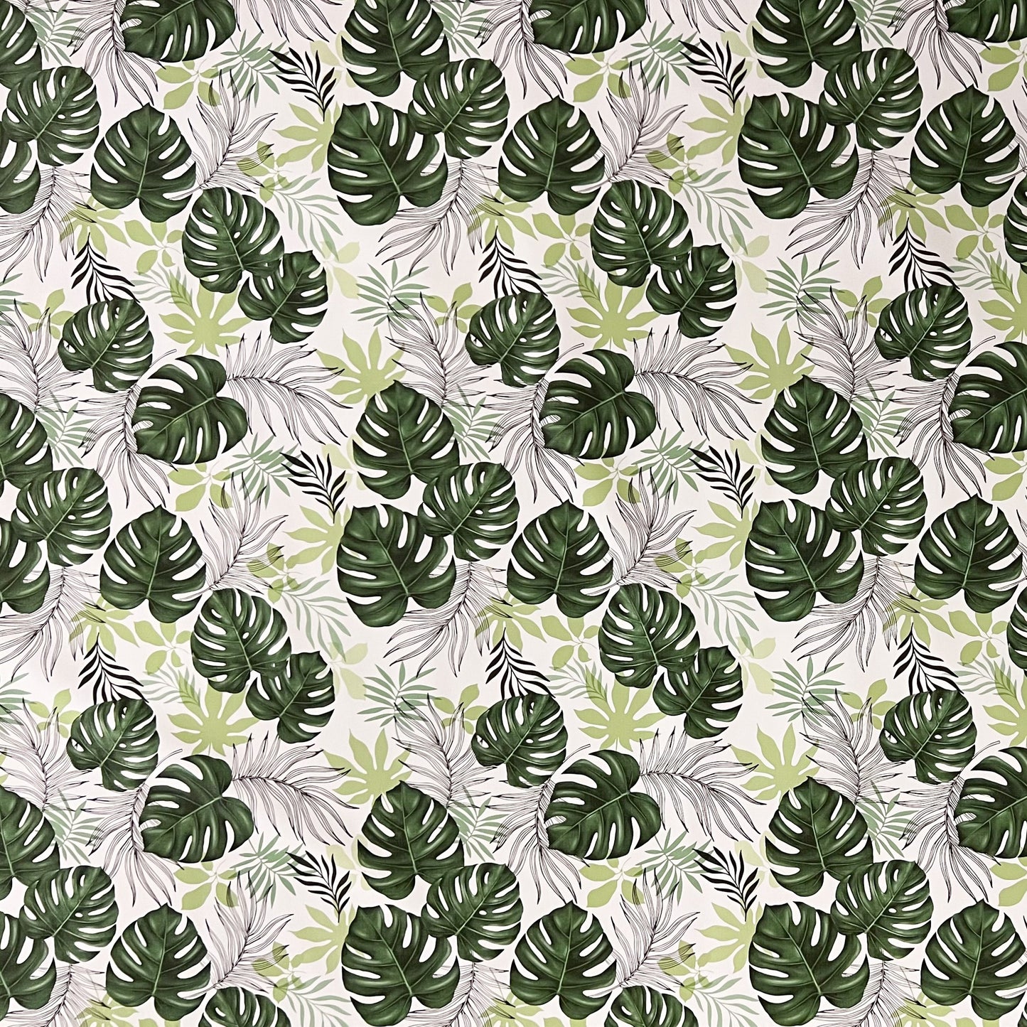 Wachstuch Tischdecke geprägt Palmen Blätter Monstera