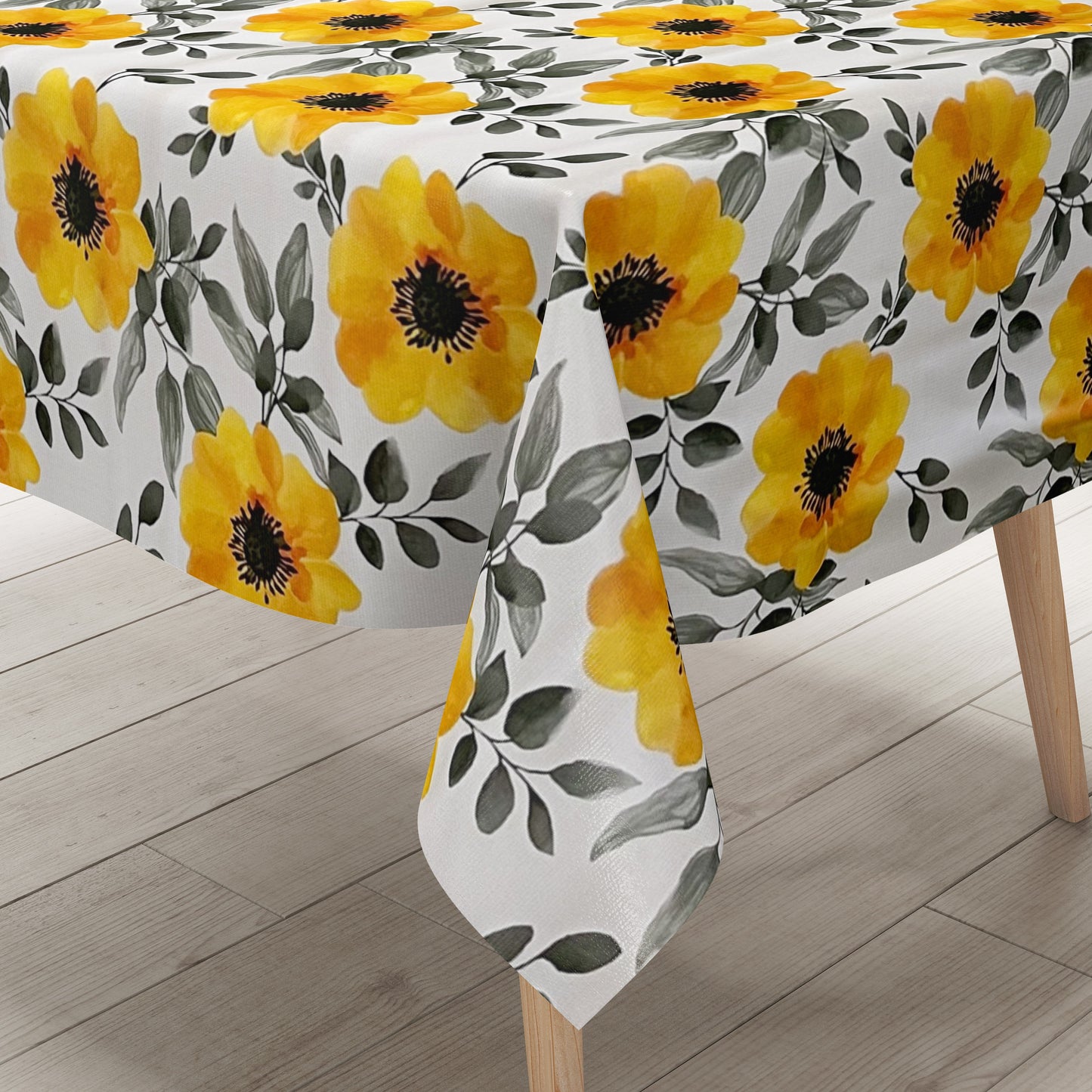 Wachstuchtischdecke gelbe Rosen