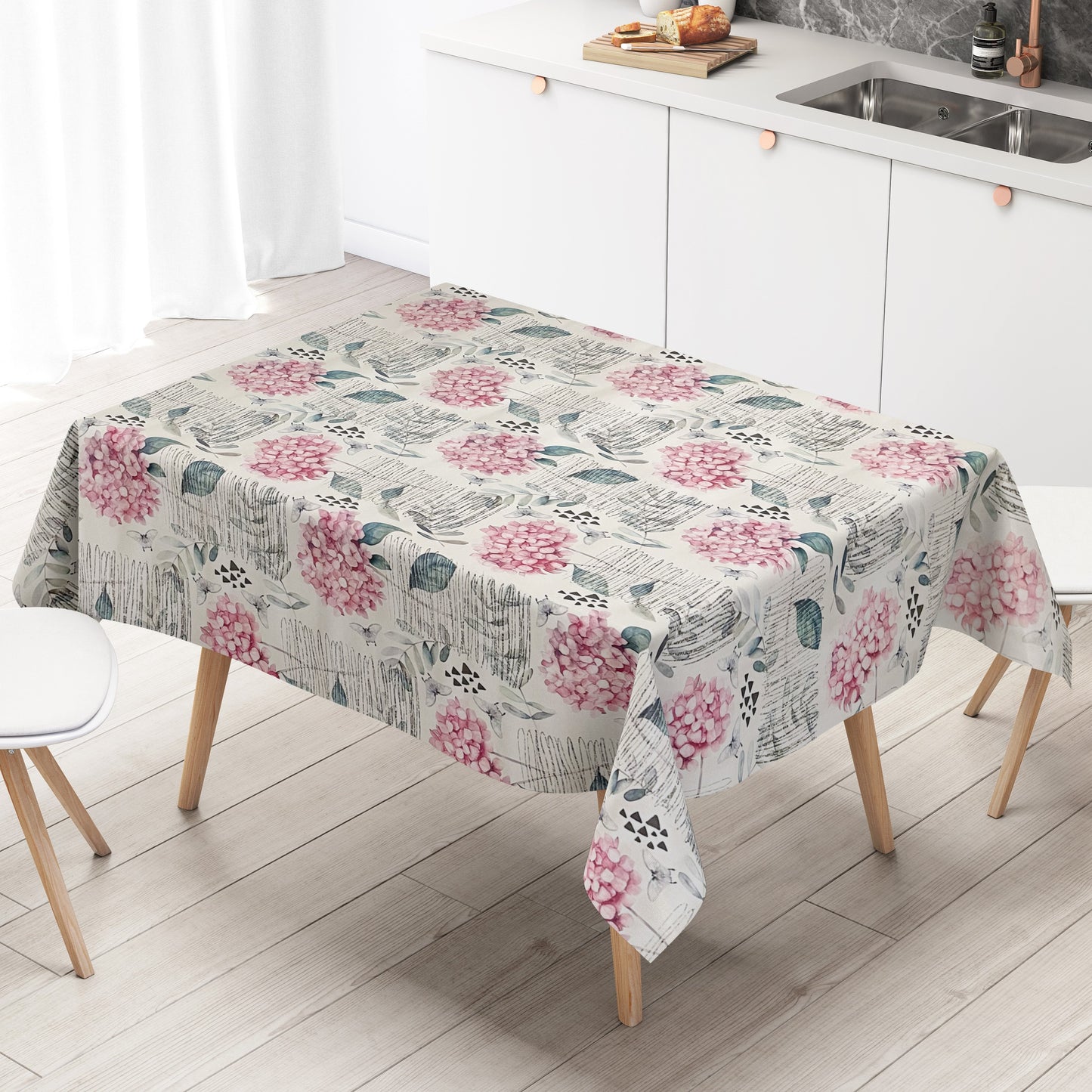 Wachstuch Tischdecke Hortensie