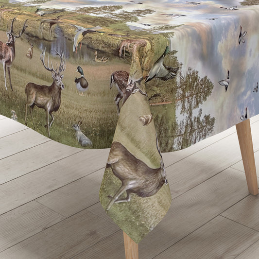 Wachstuch Tischdecke Wild Jagdmotiv