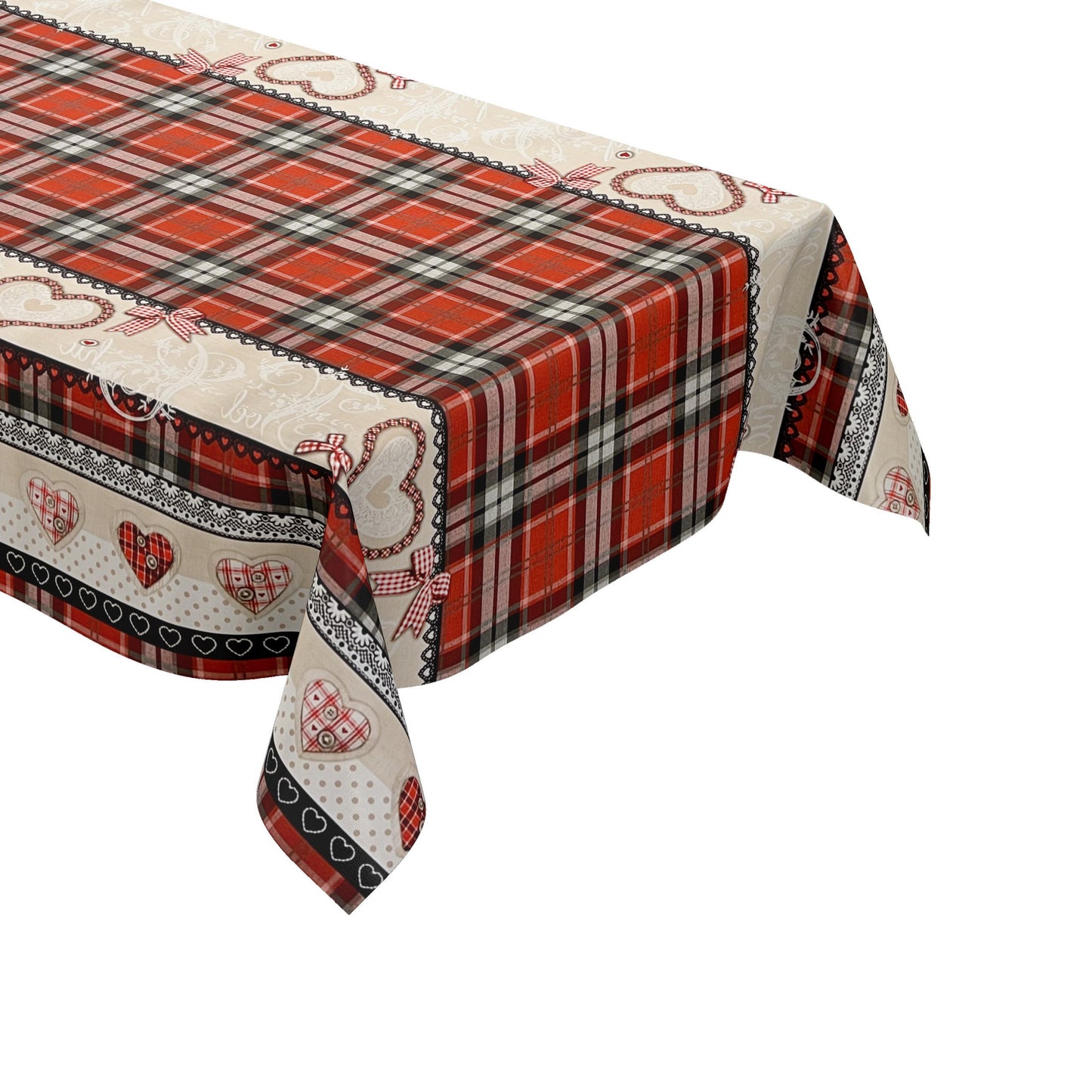 Wachstuch Tischdecke Weihnachten Noel rot