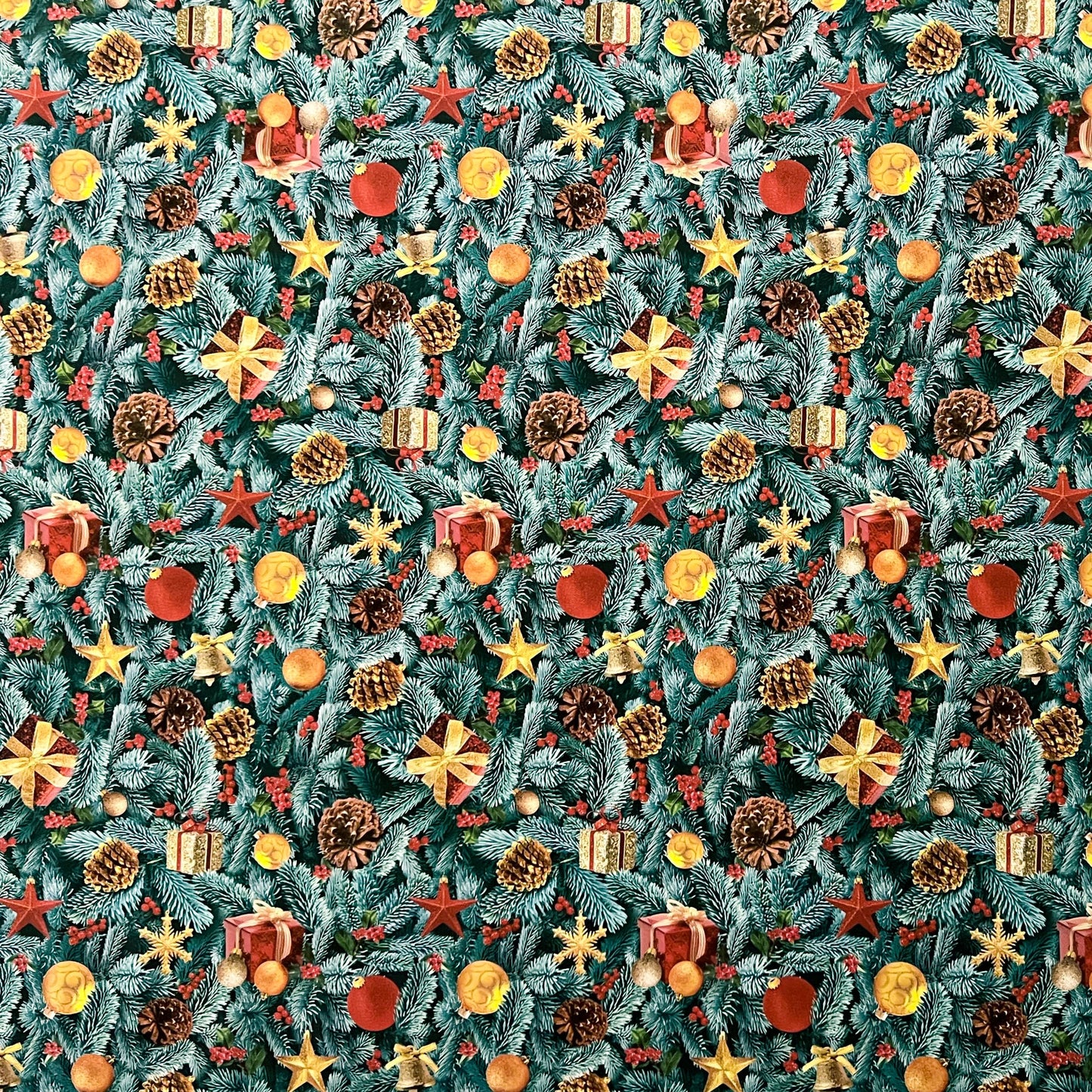 Wachstuchtischdecke Weihanchten Tannenzapfen