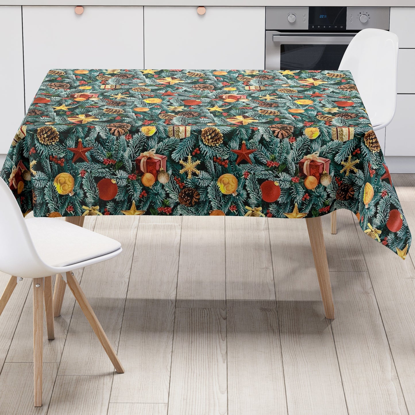 Wachstuchtischdecke Weihanchten Tannenzapfen
