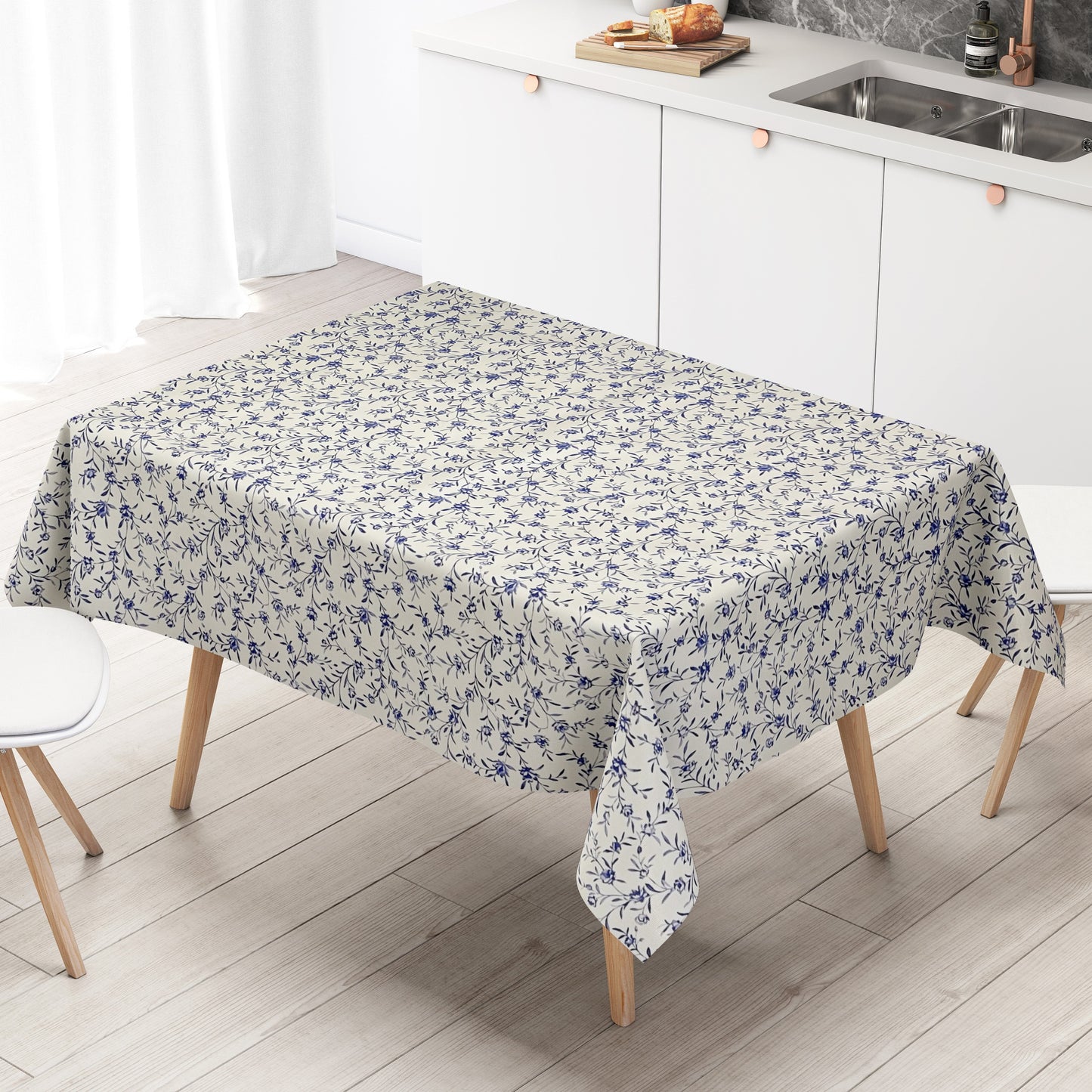 Wachstuch Tischdecke Blumen Blüten geprägt