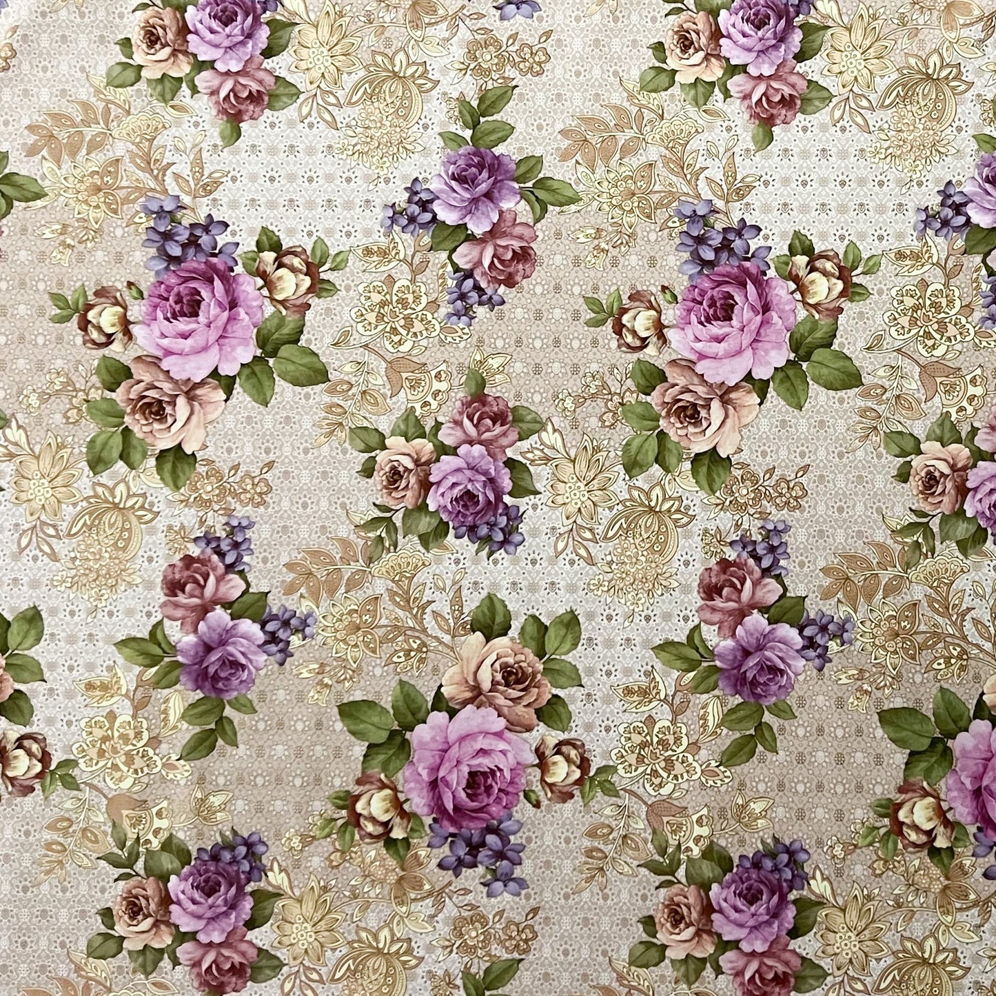Wachstuch Tischdecke Rosen beige