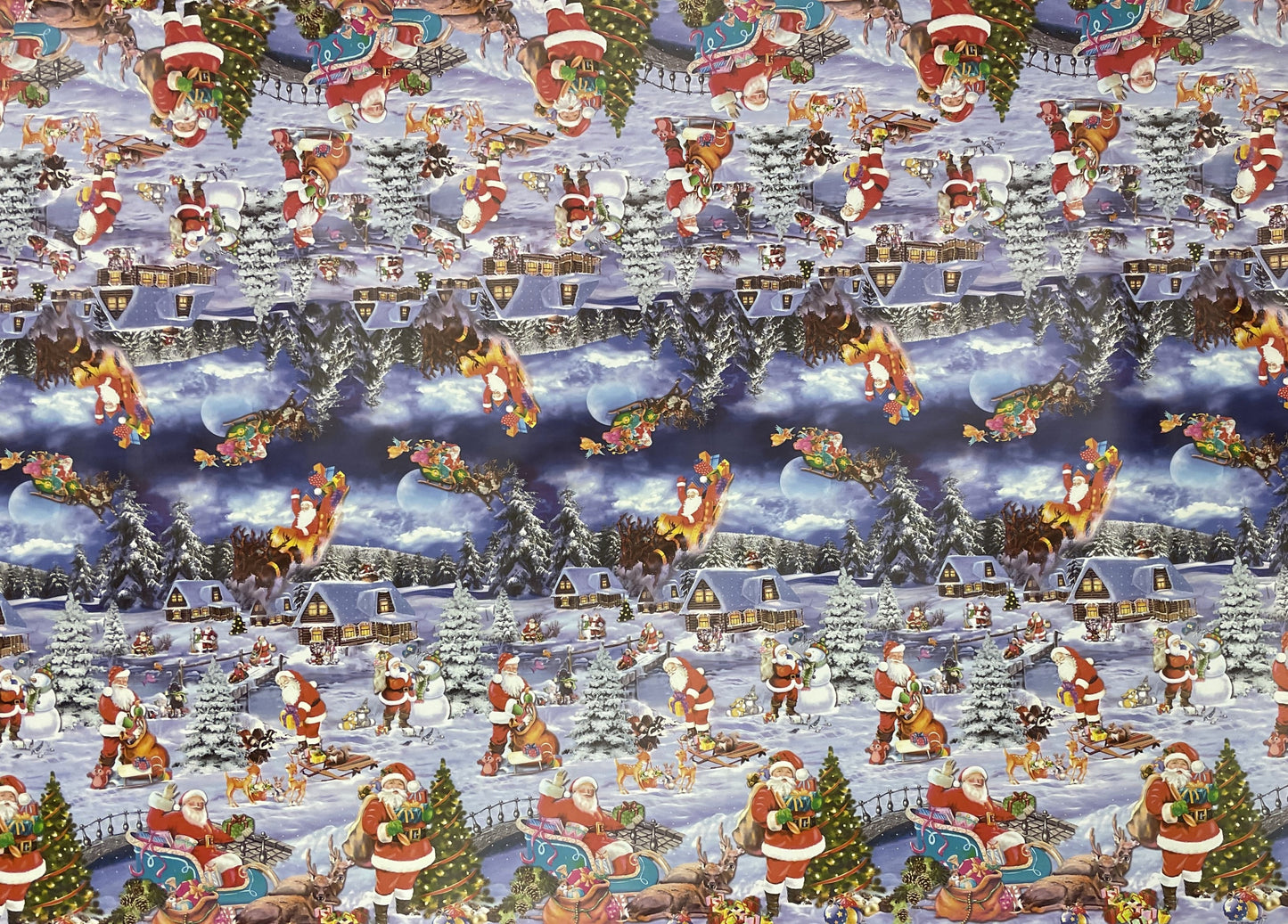 KEVKUS Wachstuch Tischdecke K25C Weihnachten Advent Winterdorf wählbar in eckig, rund und oval -