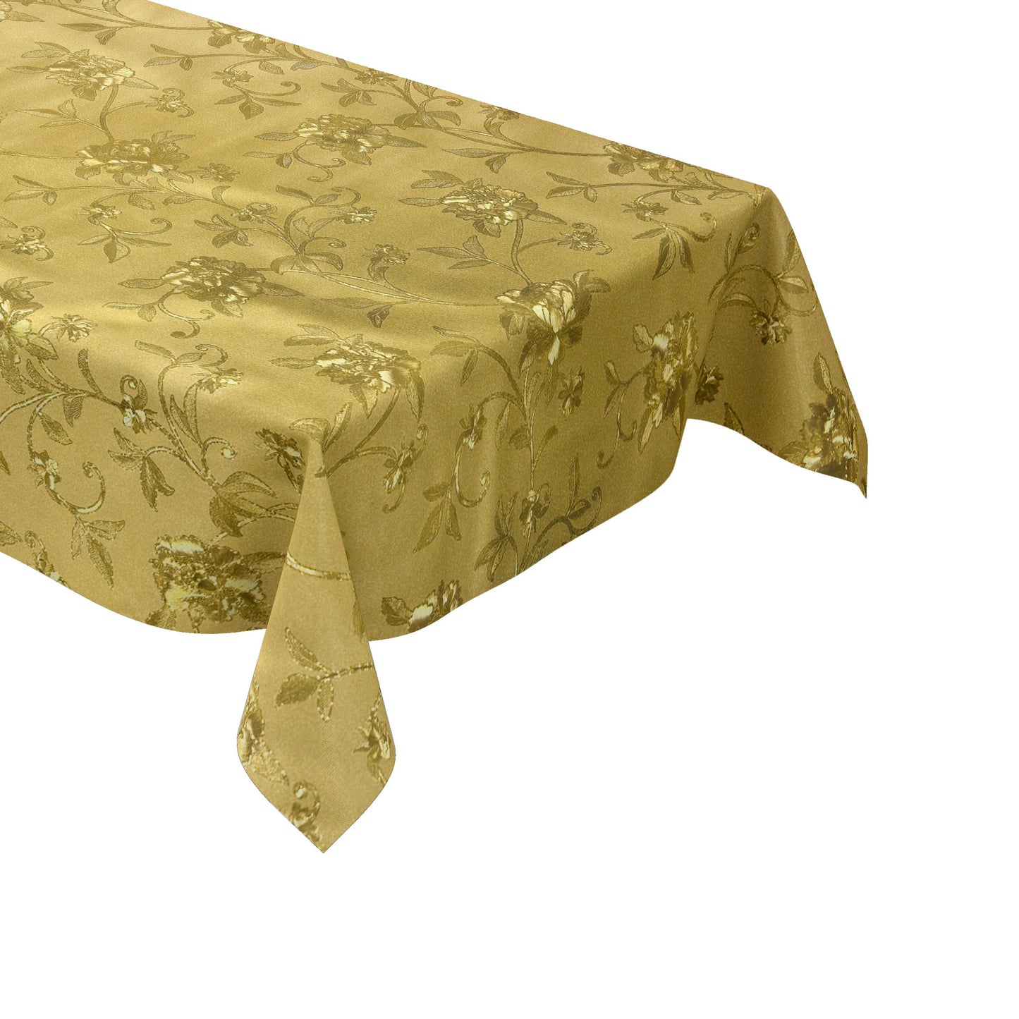 Wachstuch Tischdecke Damast geprägt K605A Gold Rosen Blüten Advent eckig rund oval