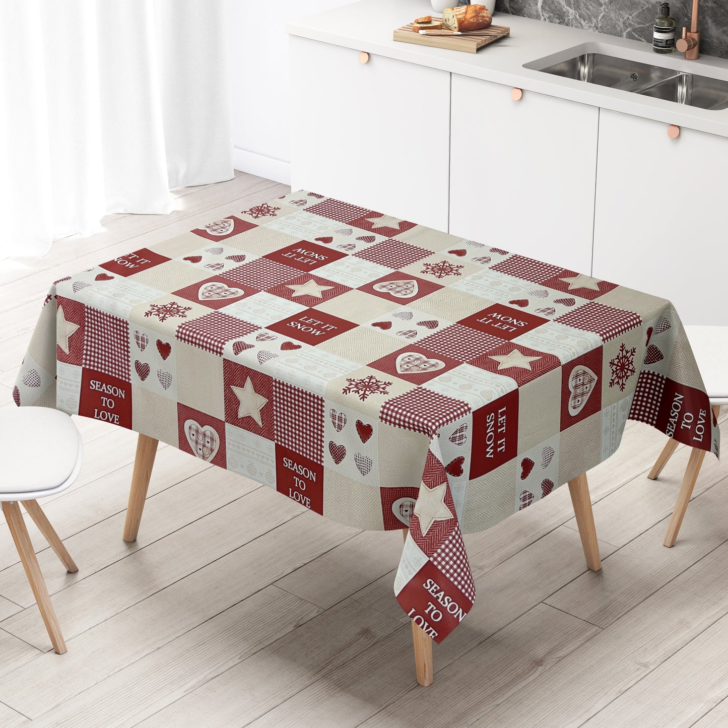 Wachstuch Tischdecke Weihnachten