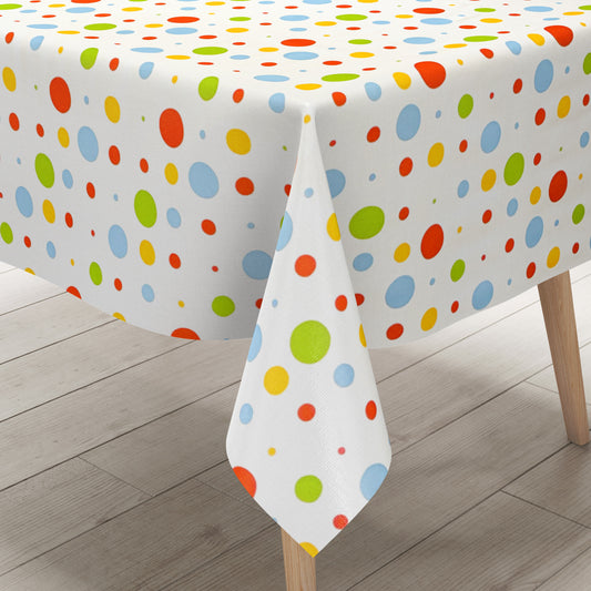 Wachstuch Tischdecke bunte Punkte