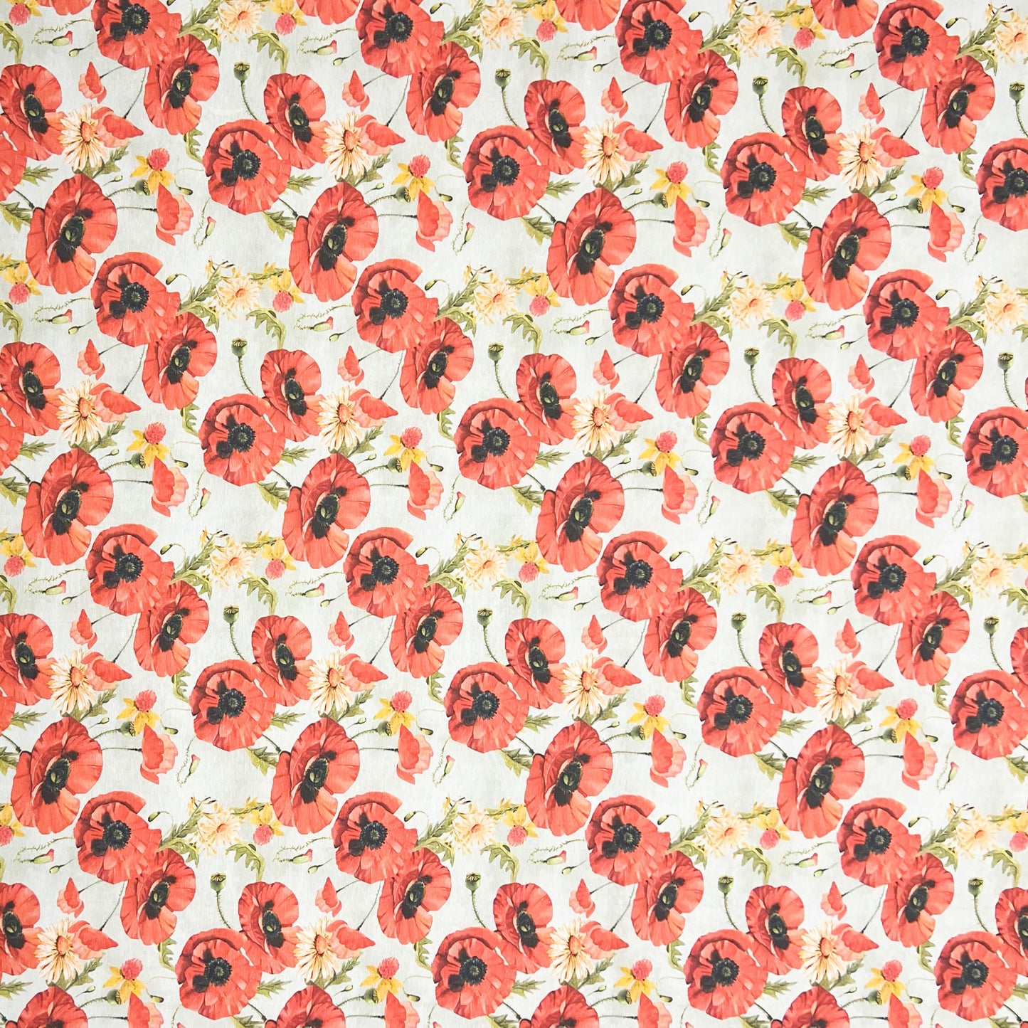 textile Tischdecke Mohnblumen