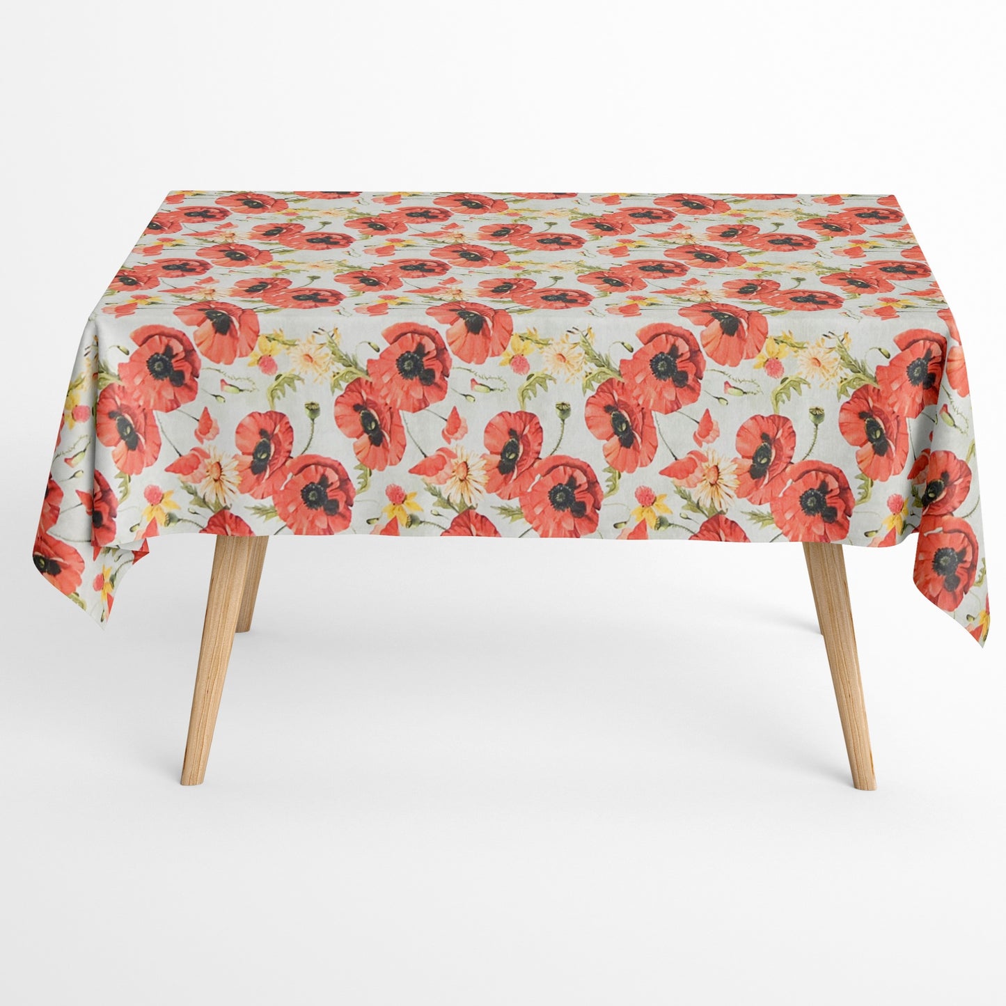 textile Tischdecke Mohnblumen