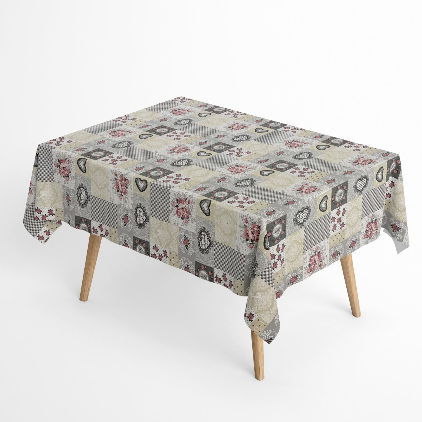textile Tischdecke LOVE Patchwork