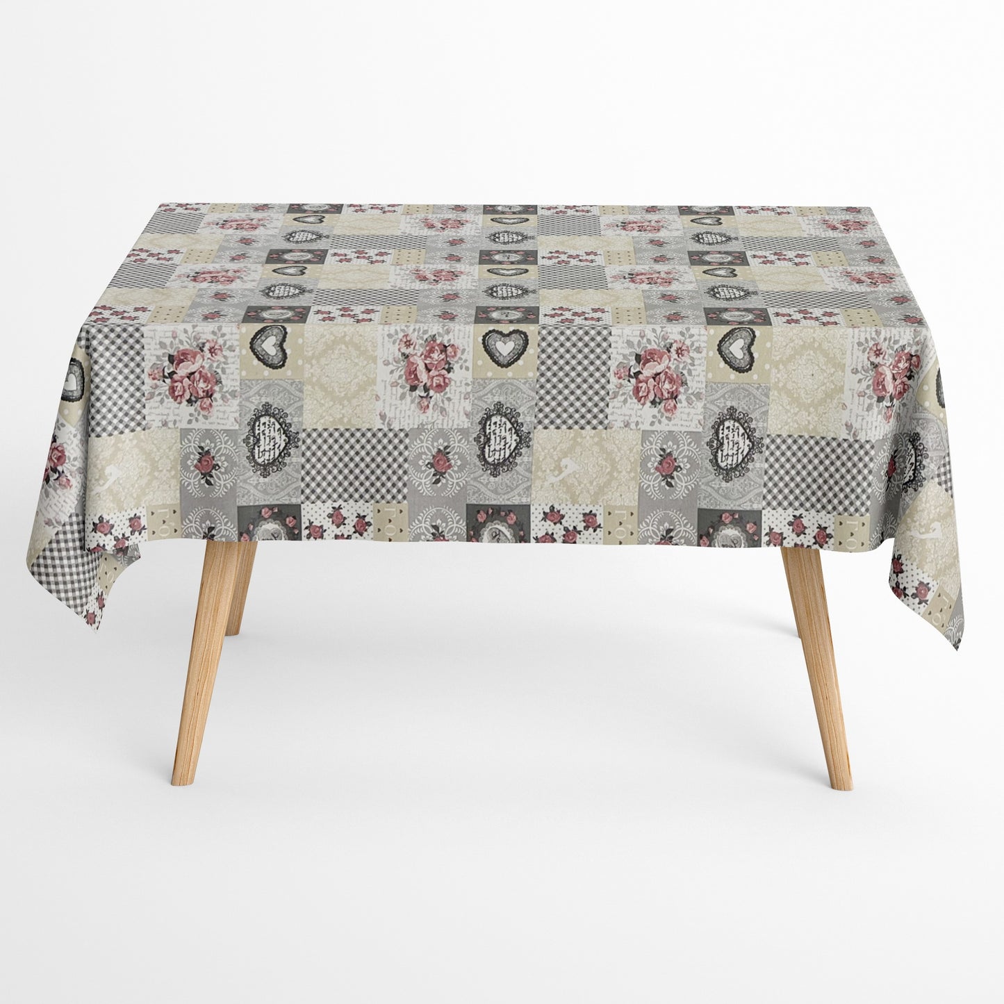 textile Tischdecke LOVE Patchwork
