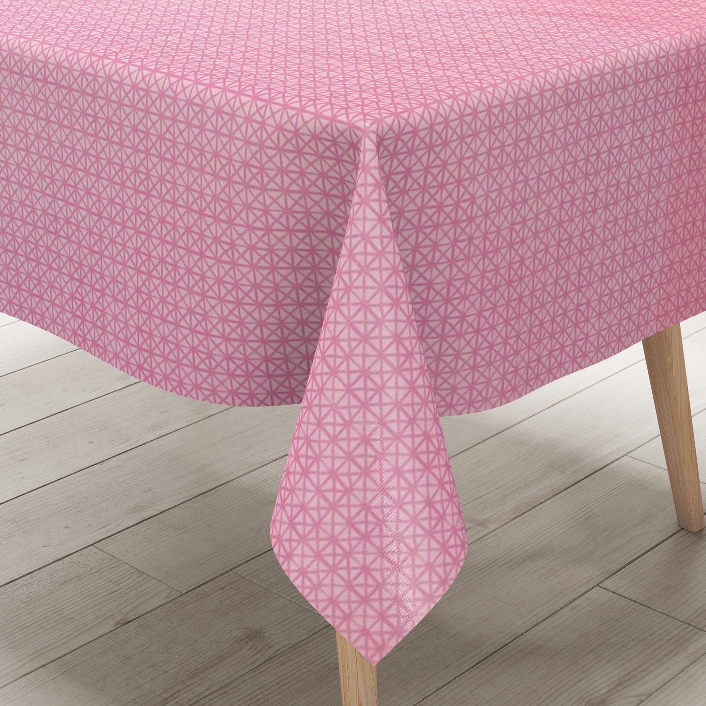 Wachstuch Tischdecke geometrie rosa