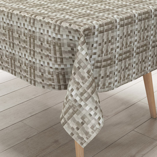 Wachstuch Tischdecke geflochten Bronze