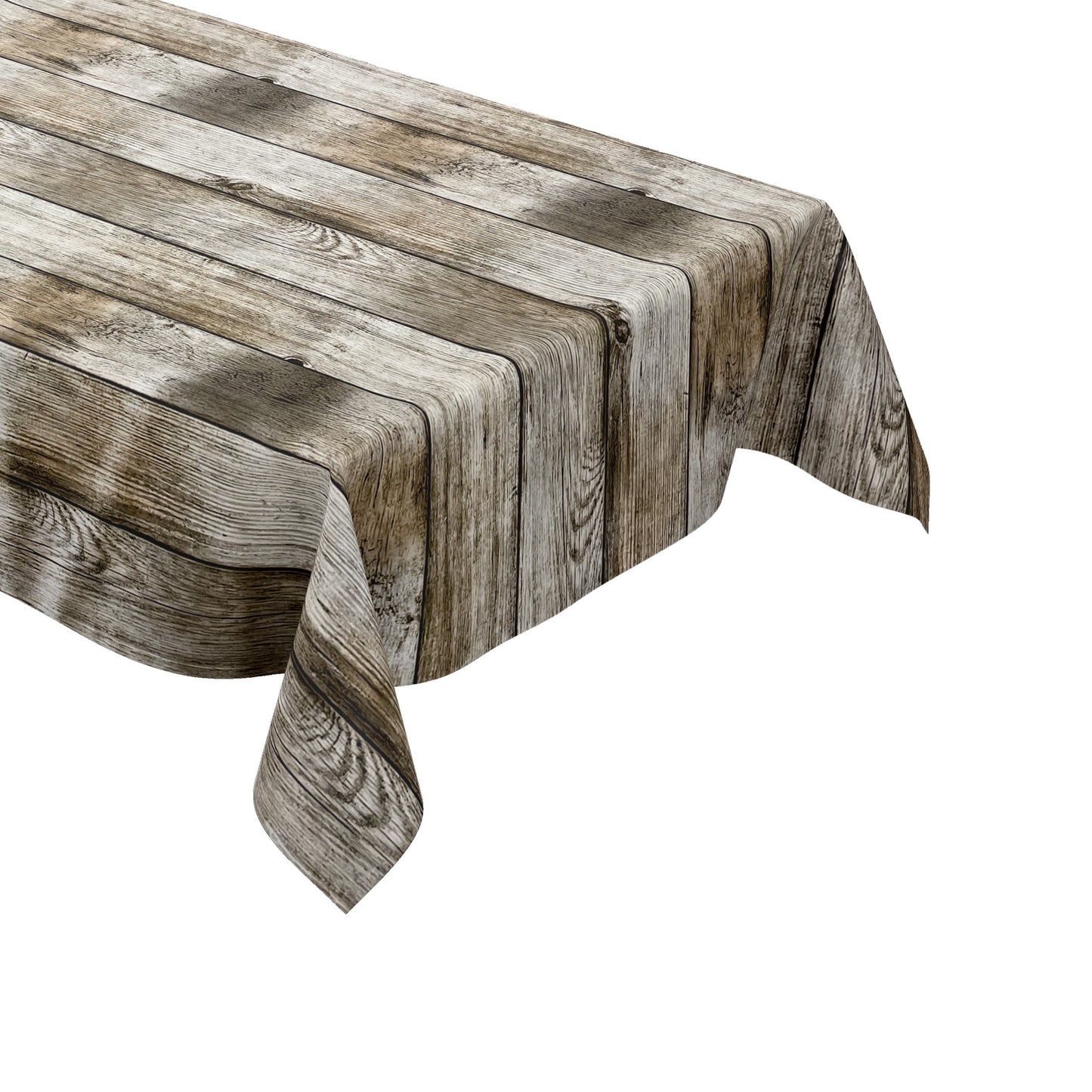 KEVKUS Wachstuch Tischdecke P1000-1 Holz Holzdielen Alm wählbar in eckig, rund und oval -