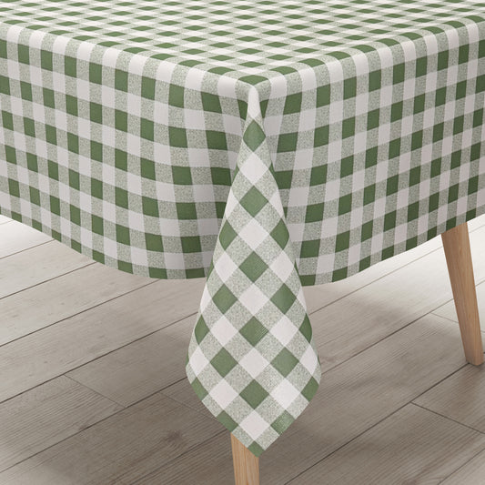 Wachstuch Tischdecke kariert grün