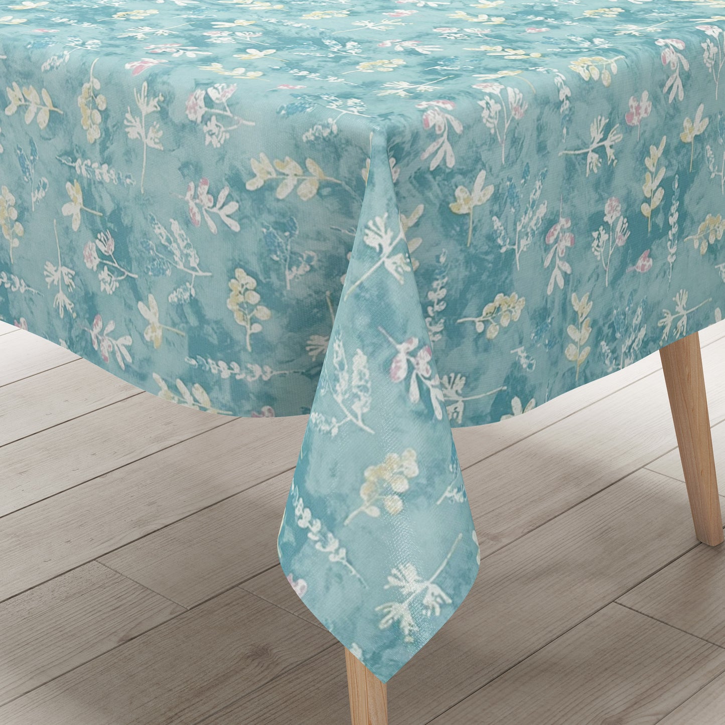 Wachstuch Tischdecke Herbstmotiv blau