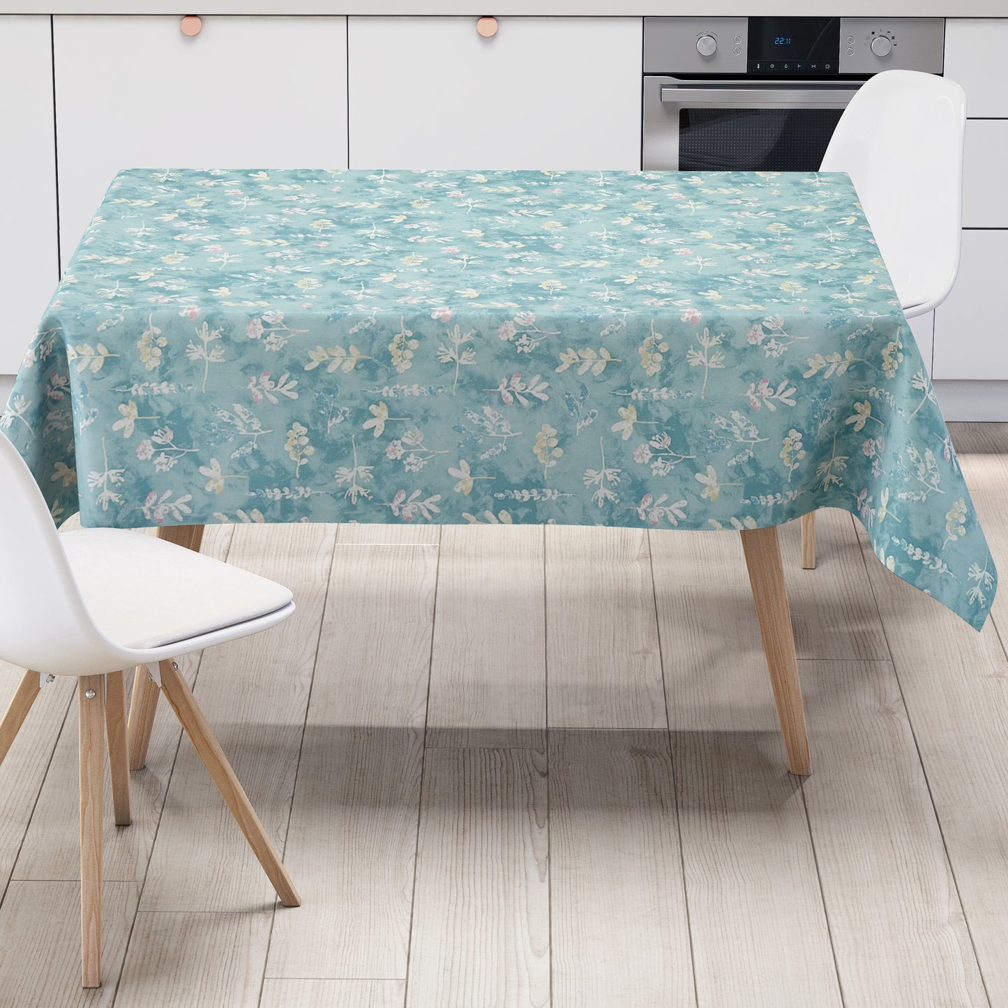 Wachstuch Tischdecke Herbstmotiv blau