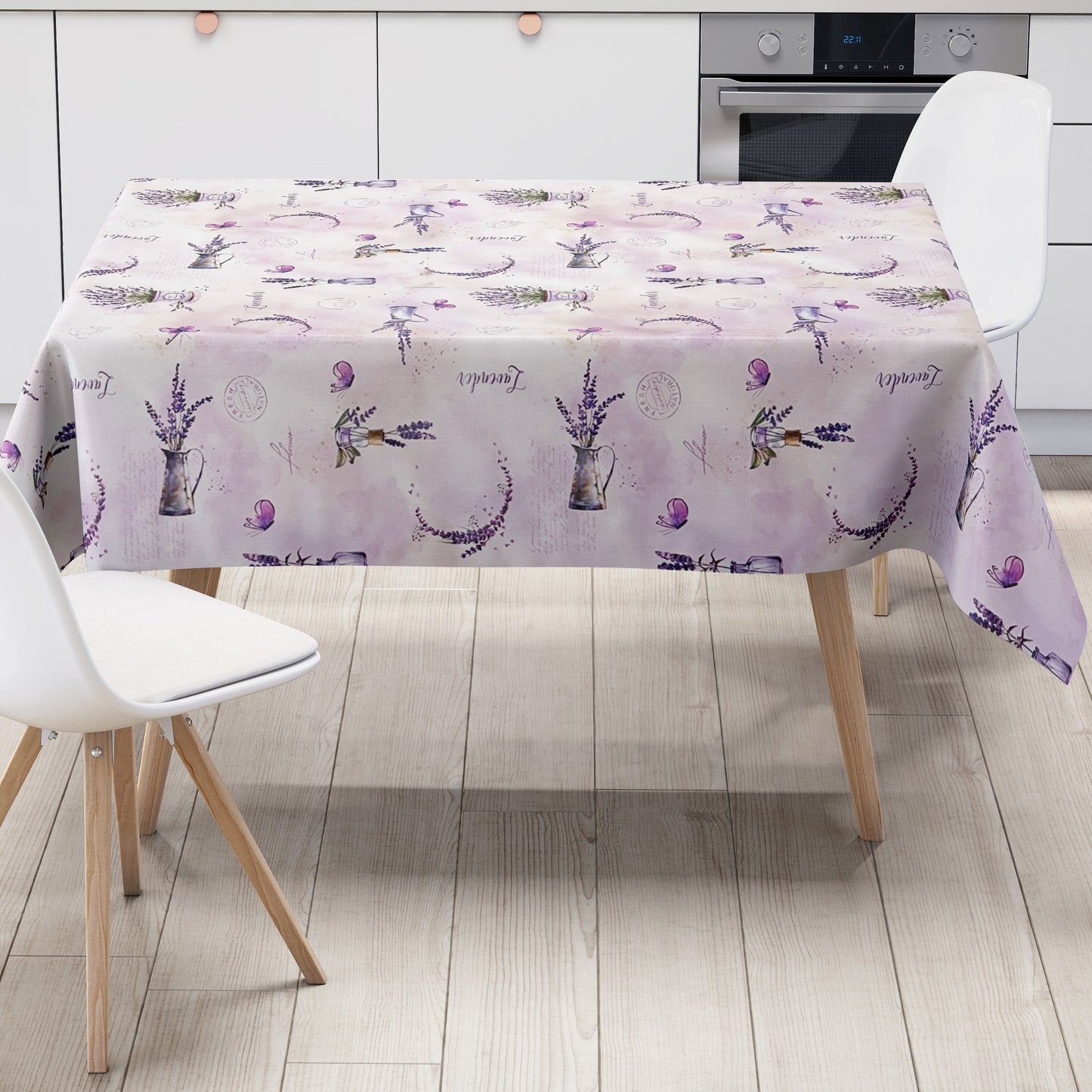 Wachstuch Tischdecke Lavendel lila