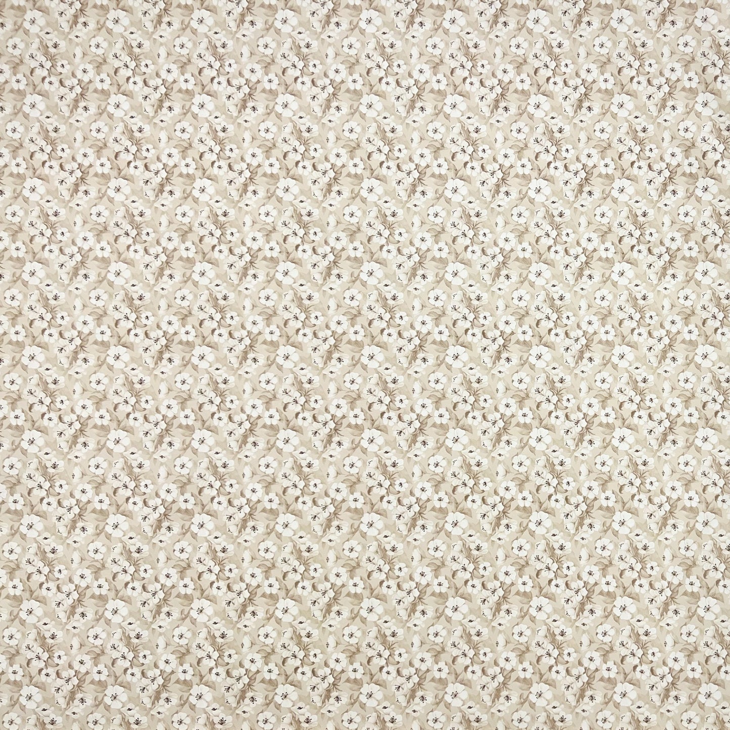 Wachstuch Tischdecke beige Kirschblüten
