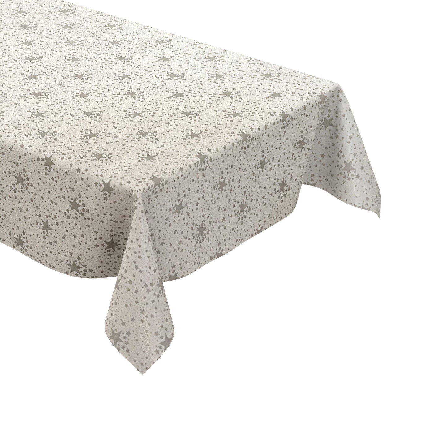 Wachstuch Tischdecke Sterne silber