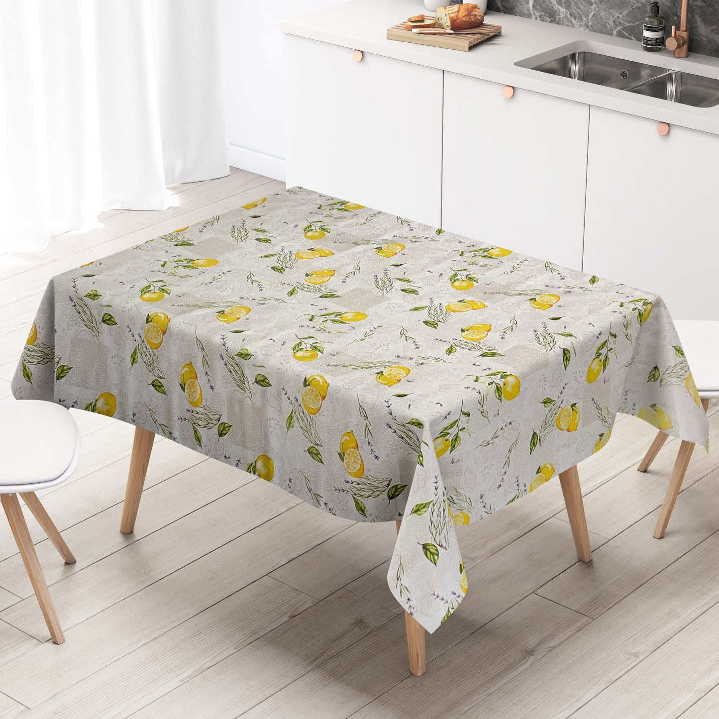 Wachstuch Tischdecke Zitronen