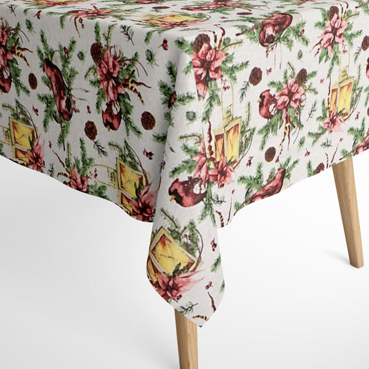 Baumwoll Tischdecke Weihnachten eckig rund oval