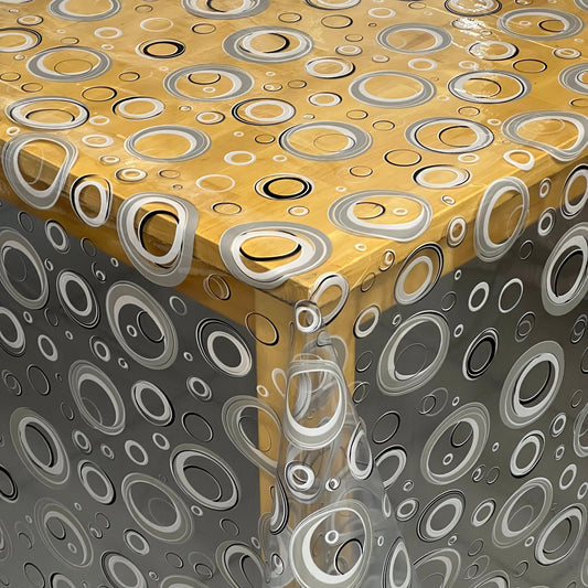 Tablecloth table foil transparent crystal clear TF248-1 circles 0.15 mm 150 my thickness