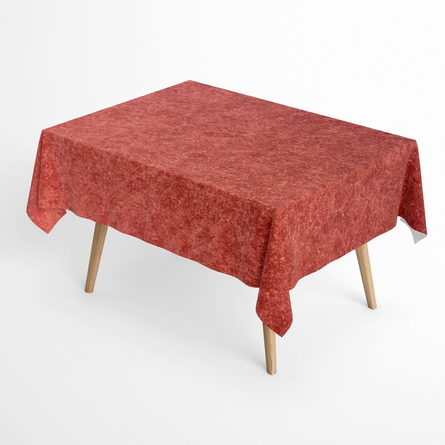 Tischdecke aus Baumwolle mit Teflonbeschichtung marmoriert rot Größe wählbar abwischbar