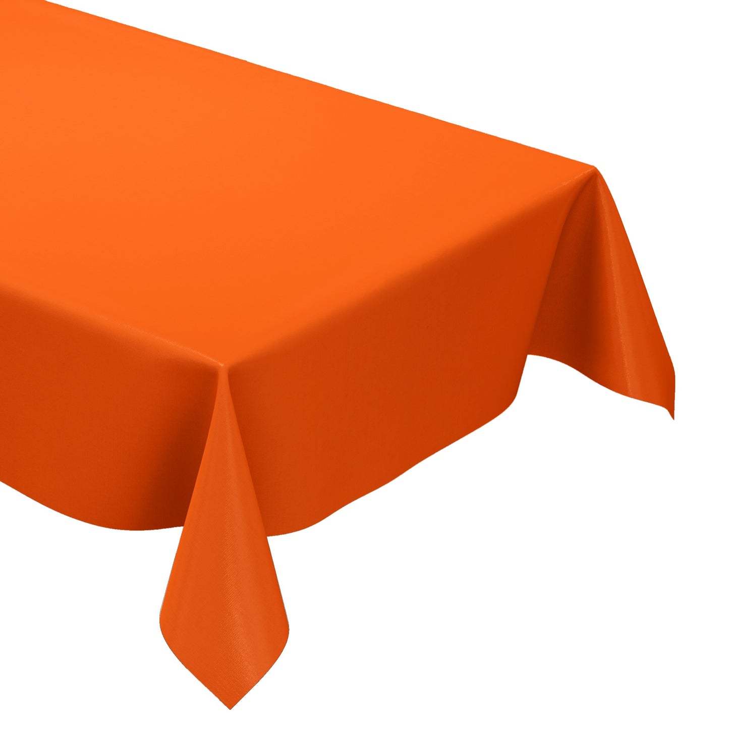 KEVKUS Wachstuch Tischdecke unifarben 021 orange einfarbig wählbar in eckig, rund und oval -