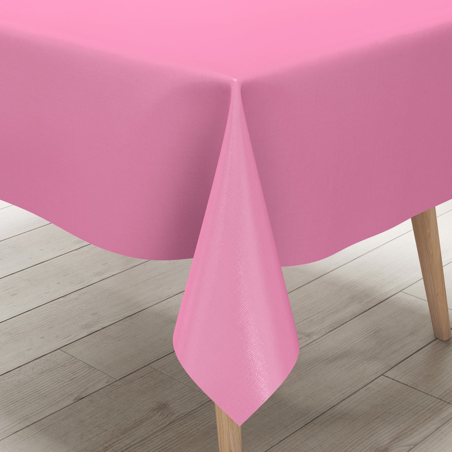 KEVKUS Wachstuch Tischdecke unifarben 210 rosa einfarbig wählbar in eckig, rund und oval -