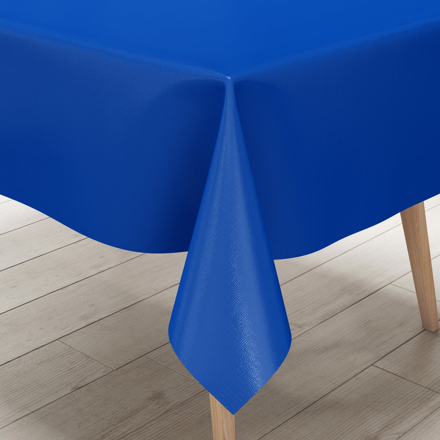 KEVKUS Wachstuch Tischdecke uni 295 blau royalblau einfarbig wählbar in eckig, rund und oval -
