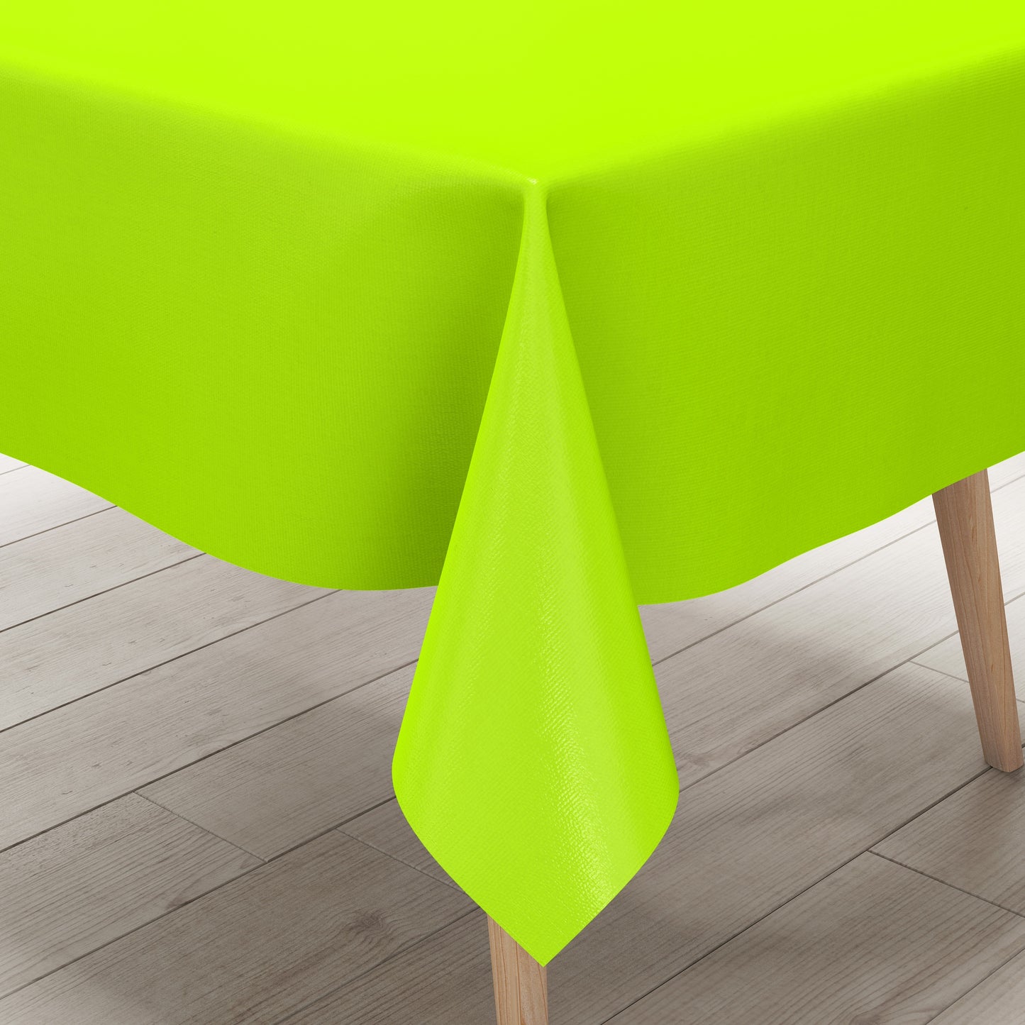 KEVKUS Wachstuch Tischdecke unifarben 36 Lime Lemon einfarbig wählbar in eckig, rund und oval -