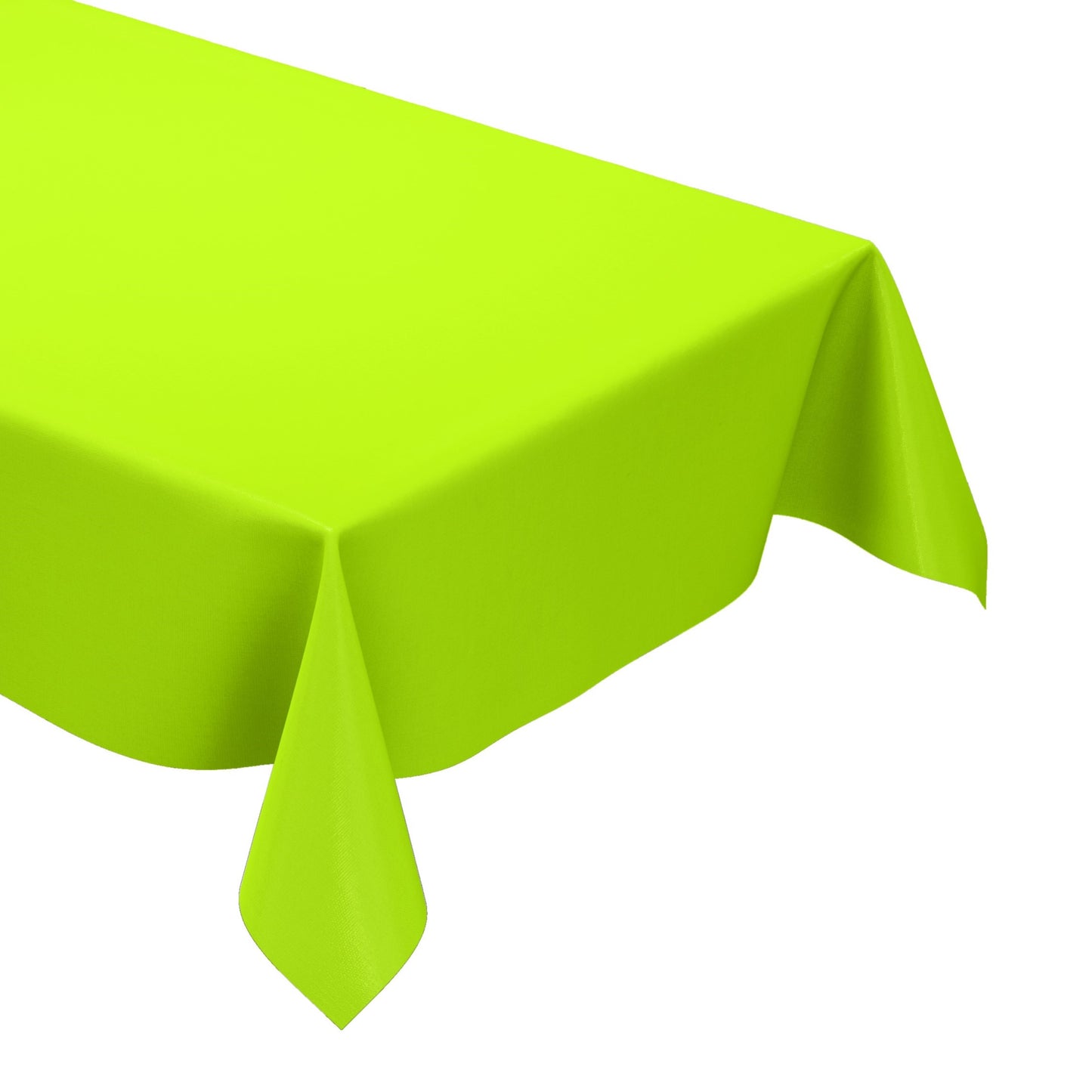 KEVKUS Wachstuch Tischdecke unifarben 36 Lime Lemon einfarbig wählbar in eckig, rund und oval -