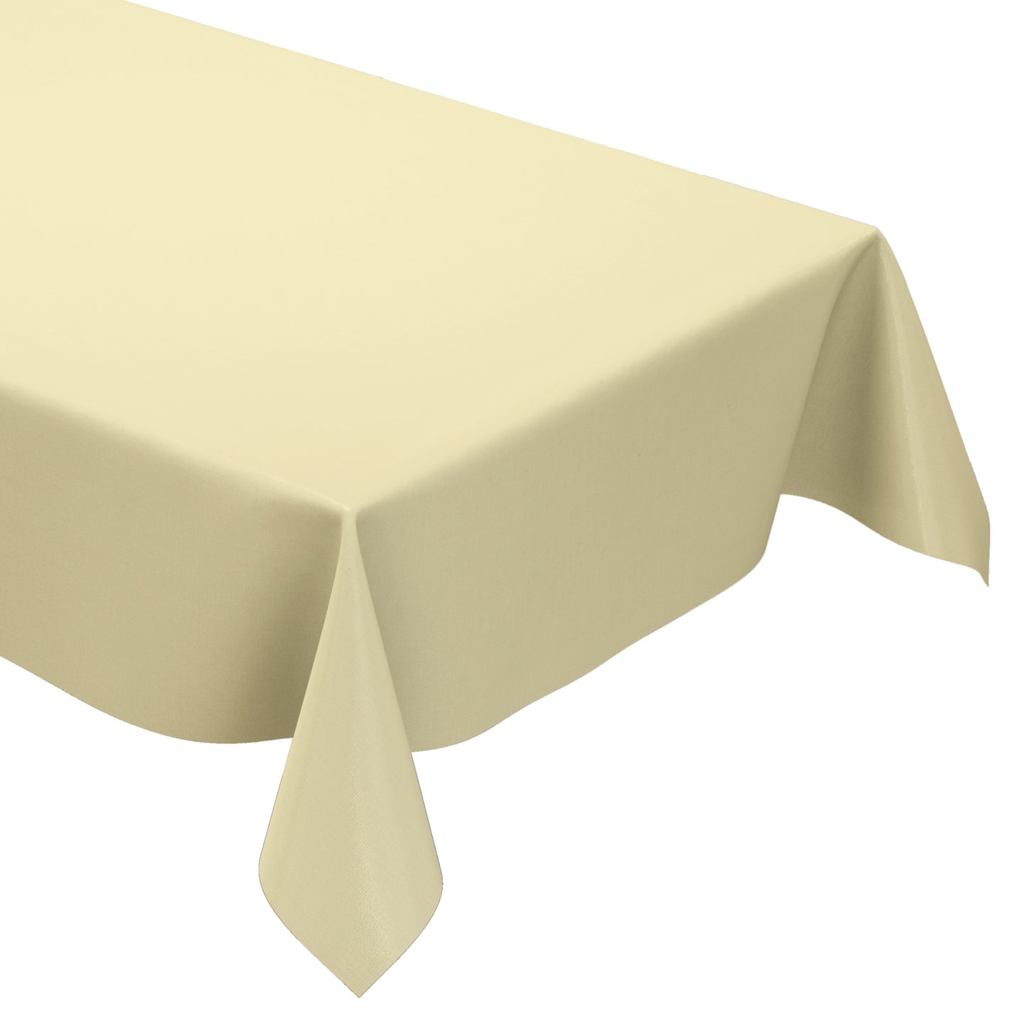 KEVKUS Wachstuch Tischdecke uni 7 beige creme einfarbig wählbar in eckig, rund und oval -