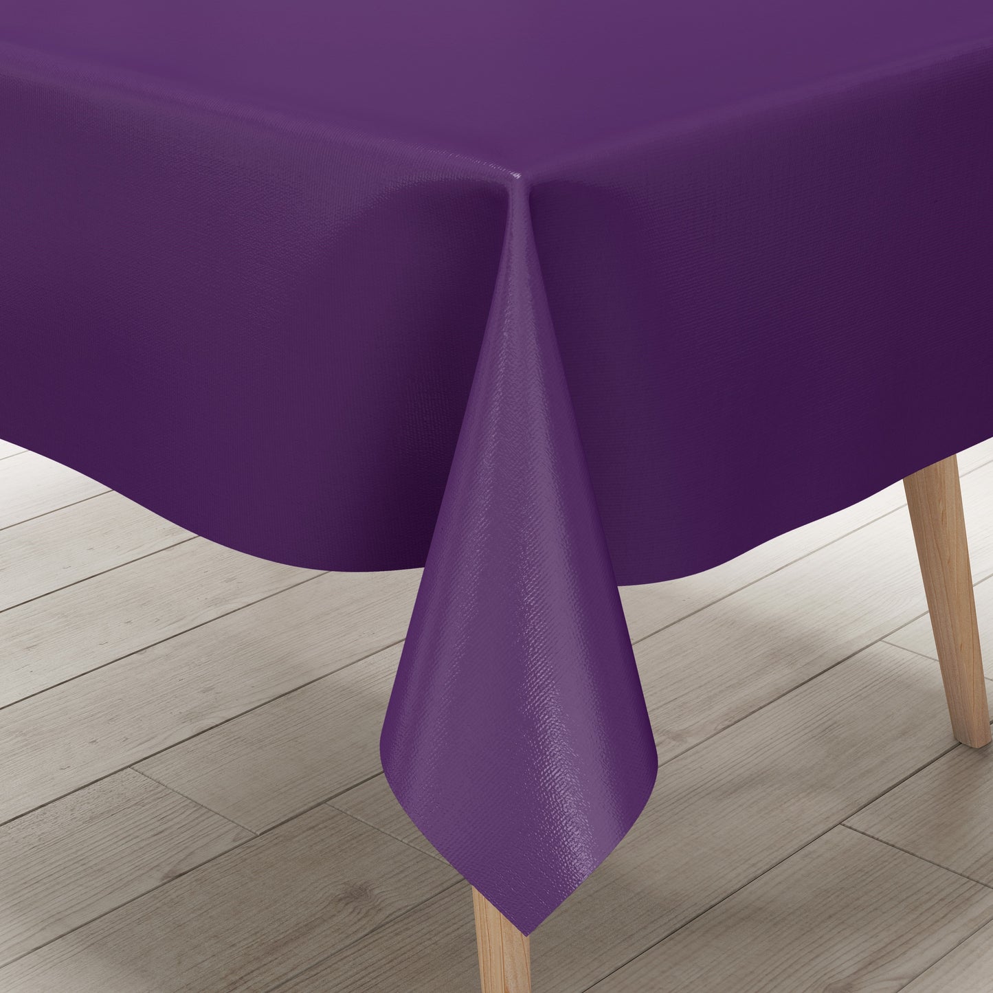 Oilcloth tablecloth uni 17 plain purple square round oval