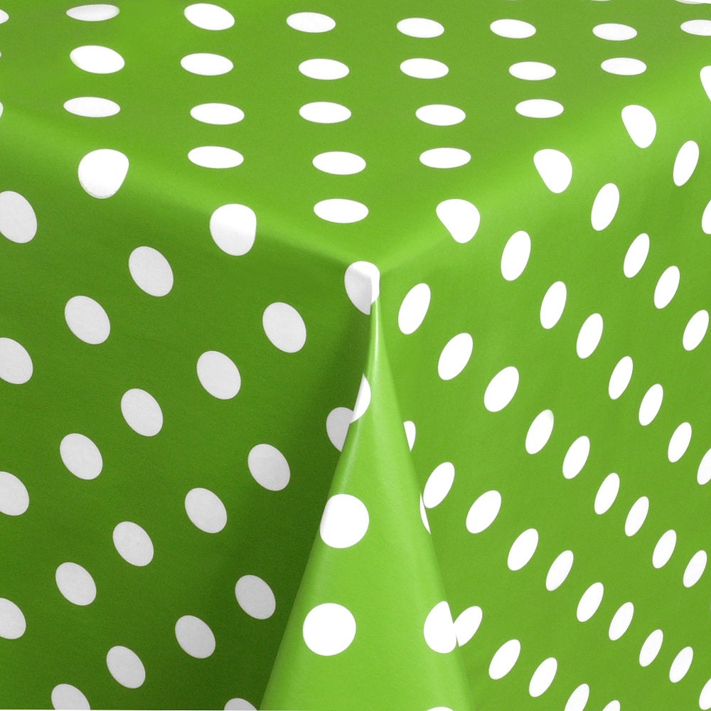 Wachstuch Rollenware Meterware Wachstuchrolle Punkte Polka Dots grün